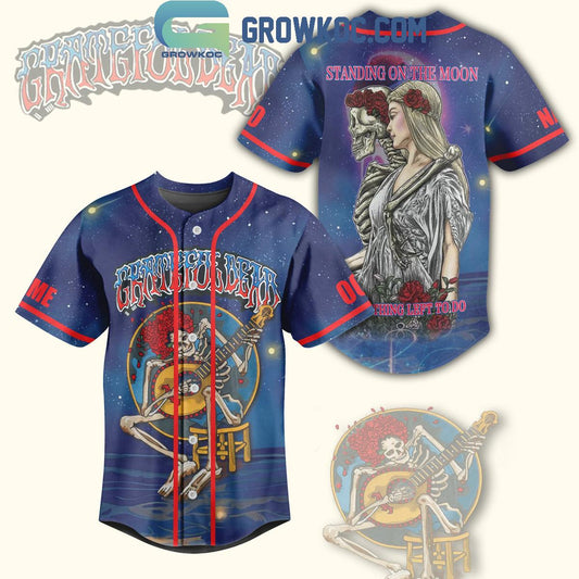 Grateful Dead Standing On The Moon Personalized Baseball Jersey