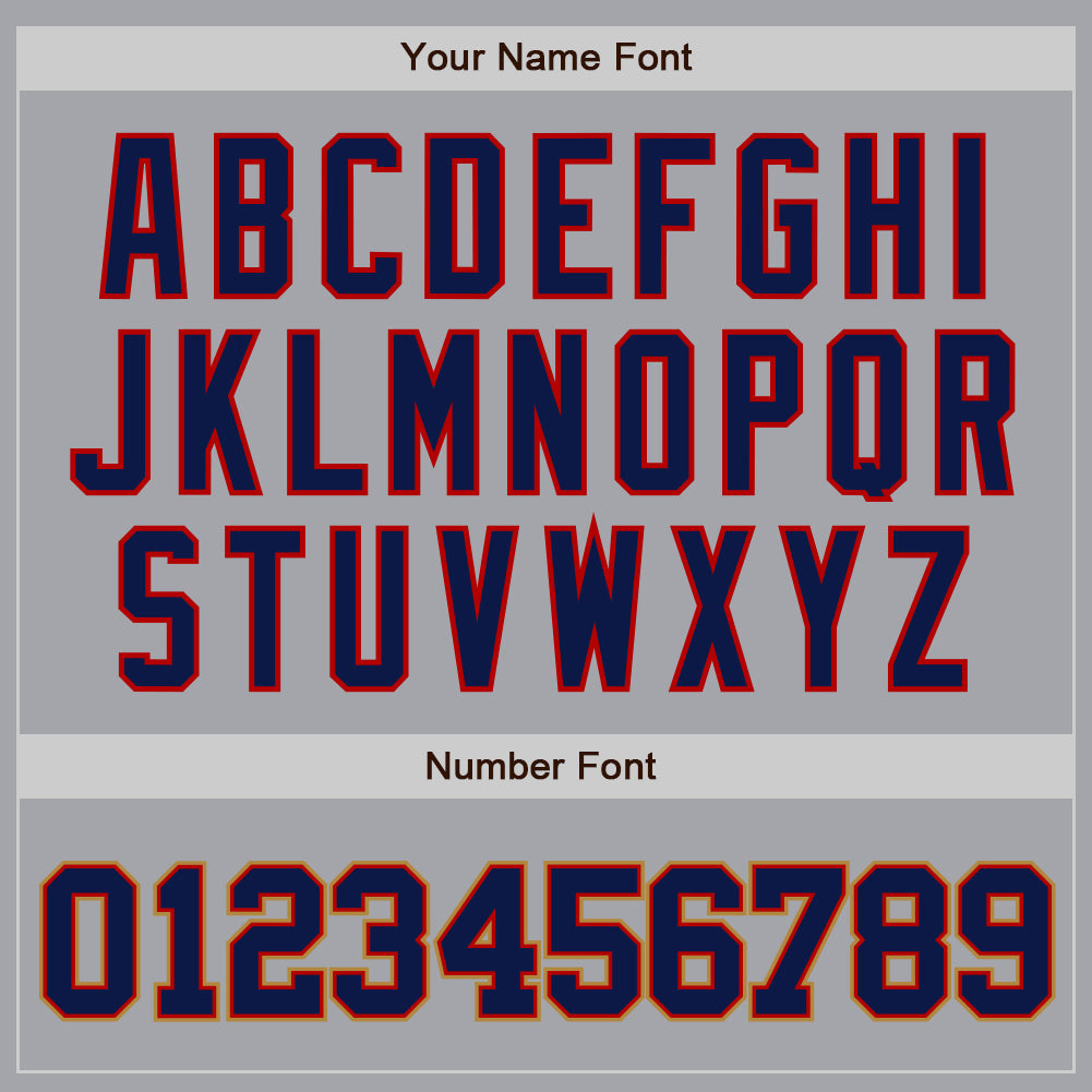 Custom Gray Navy Red-Old Gold Authentic Baseball Jersey T-Shirts, Hoodie, Sweatshirt | WearSparks.com (Image 5)