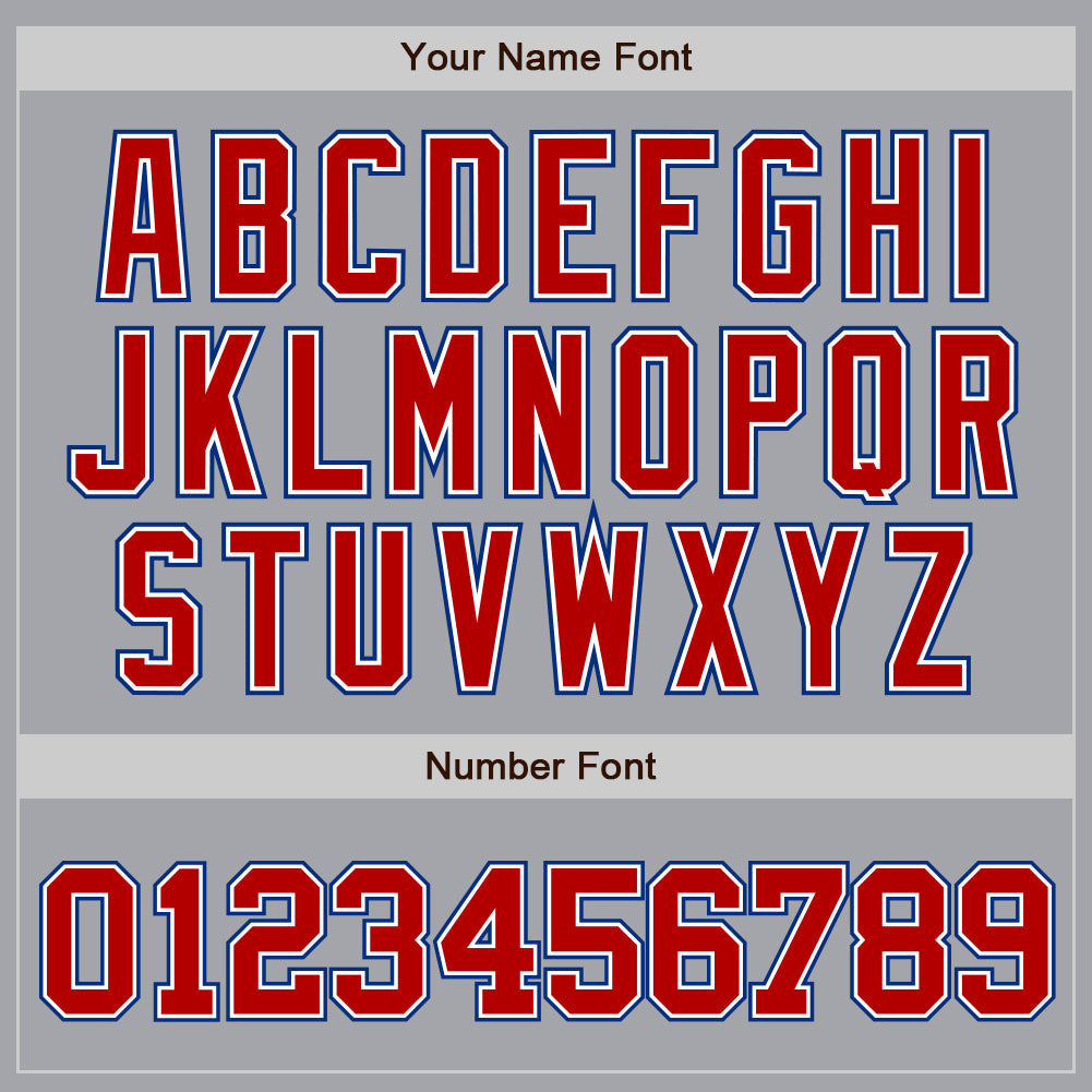 Custom Gray Red White-Royal Authentic Baseball Jersey T-Shirts, Hoodie, Sweatshirt | WearSparks.com (Image 5)