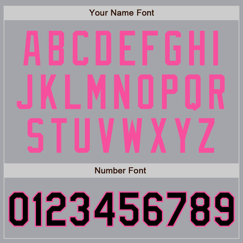 Custom Gray Black-Pink Authentic Baseball Jersey