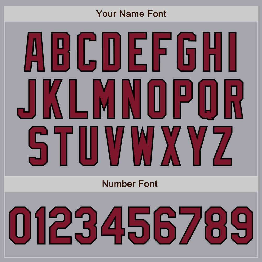 Custom Gray Maroon-Black Authentic Baseball Jersey