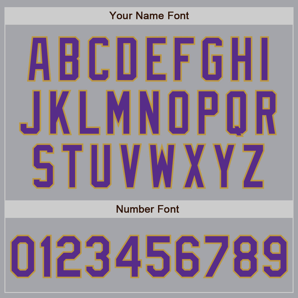 Custom Gray Purple-Old Gold Authentic Baseball Jersey