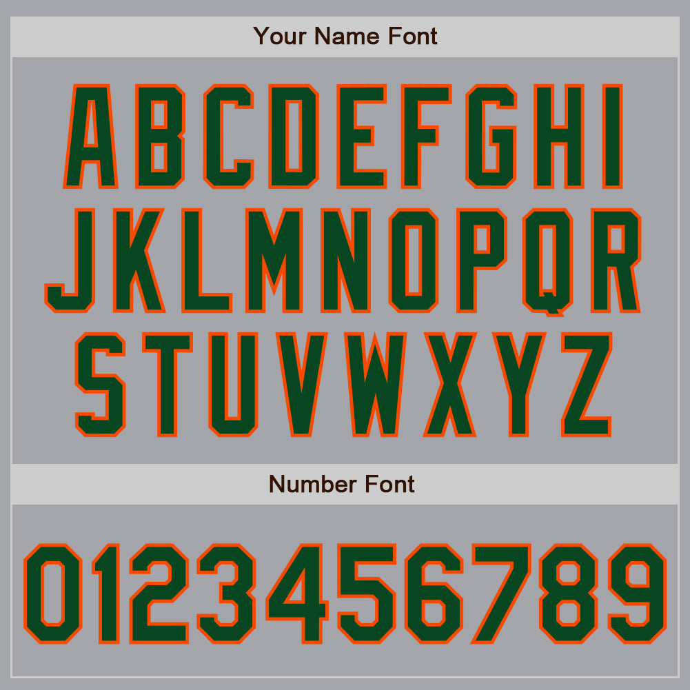 Custom Gray Green-Orange Authentic Baseball Jersey