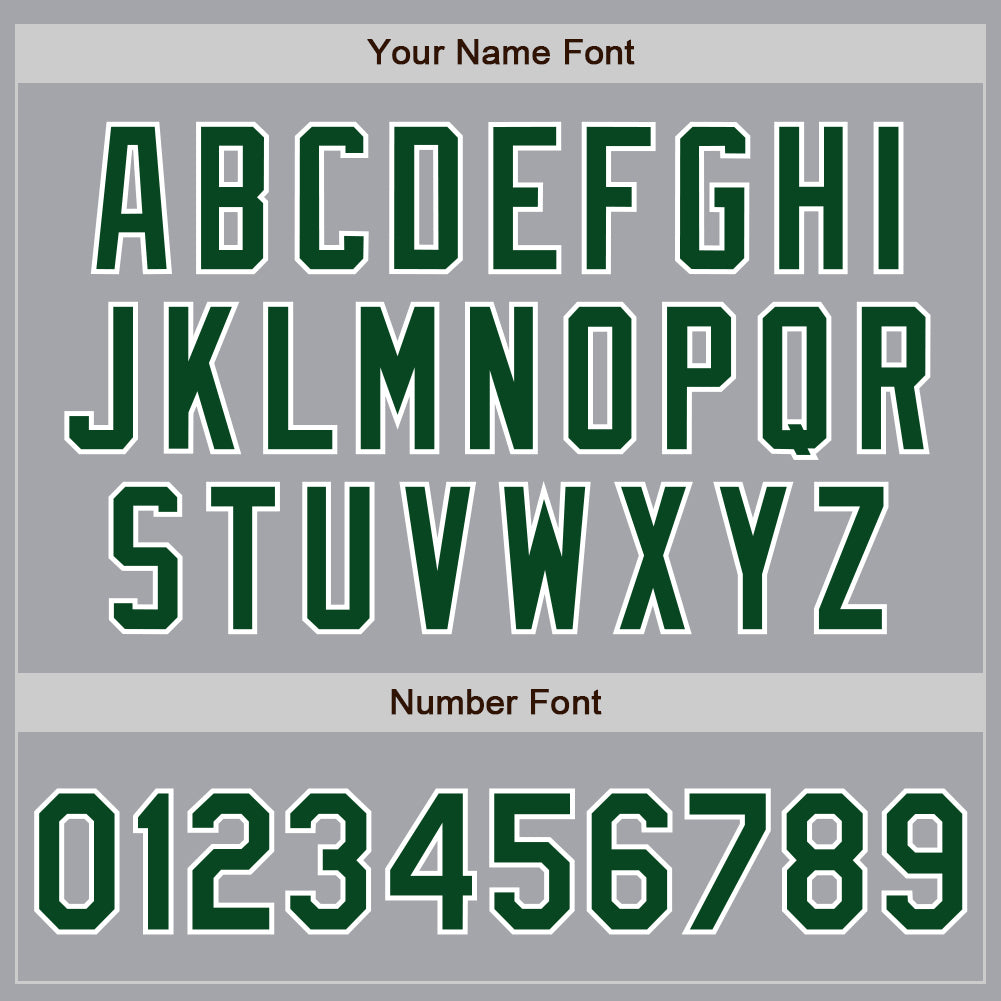 Custom Gray Green-White Authentic Baseball Jersey
