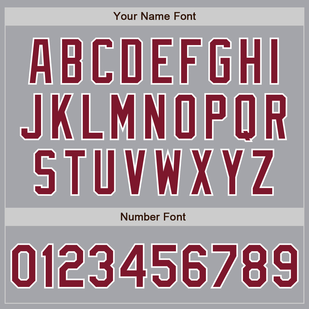 Custom Gray Crimson-White Authentic Baseball Jersey