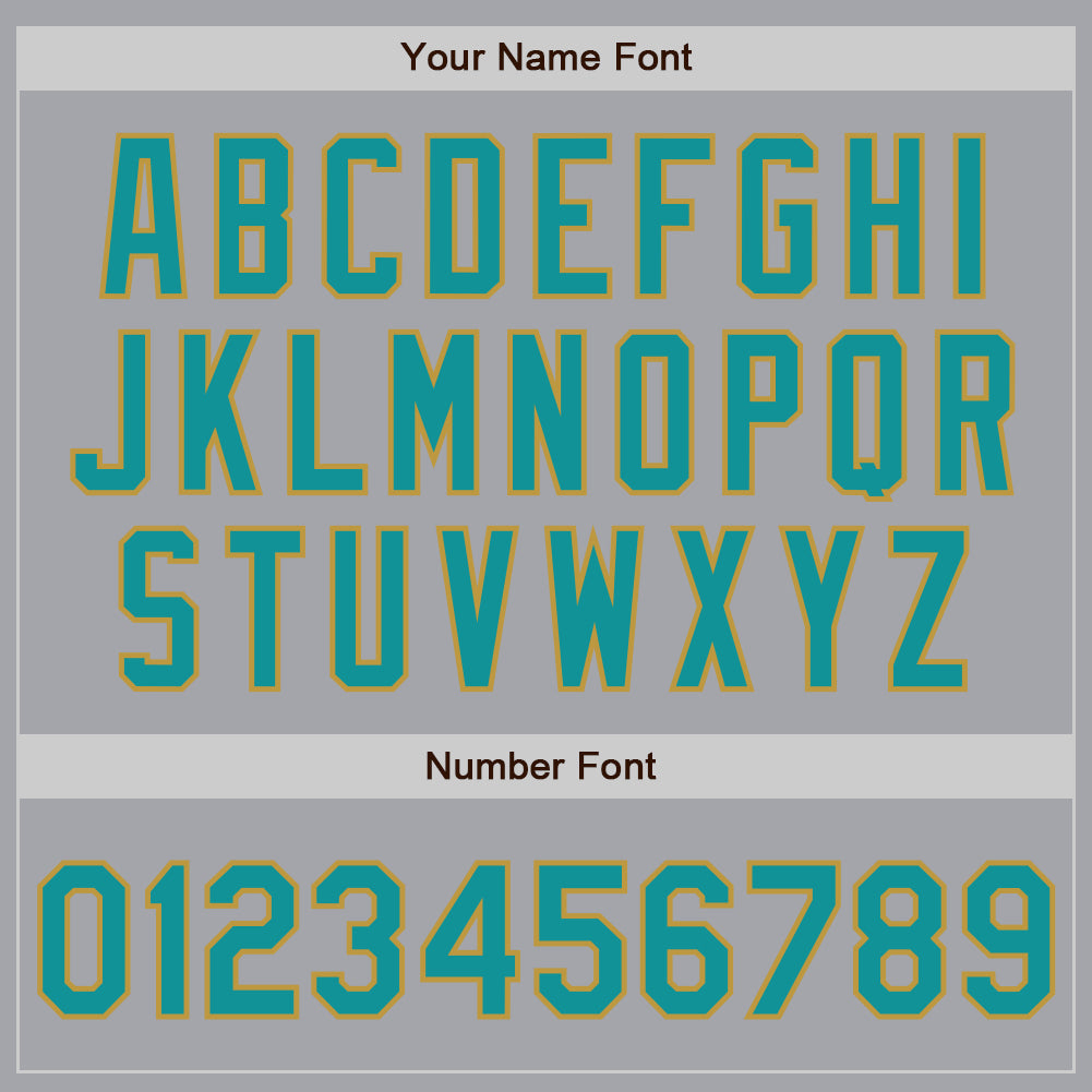 Custom Gray Teal-Old Gold Authentic Baseball Jersey