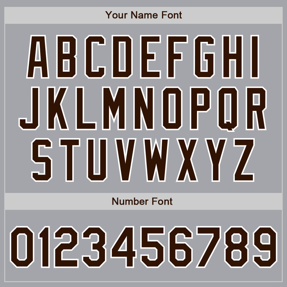 Custom Gray Brown-White Authentic Baseball Jersey