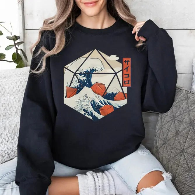Great Wave of Dice Shirt | d20 shirt | dungeons and dragons | dice dnd | dnd tshirt Hoodie, Sweatshirt | WearSparks.com