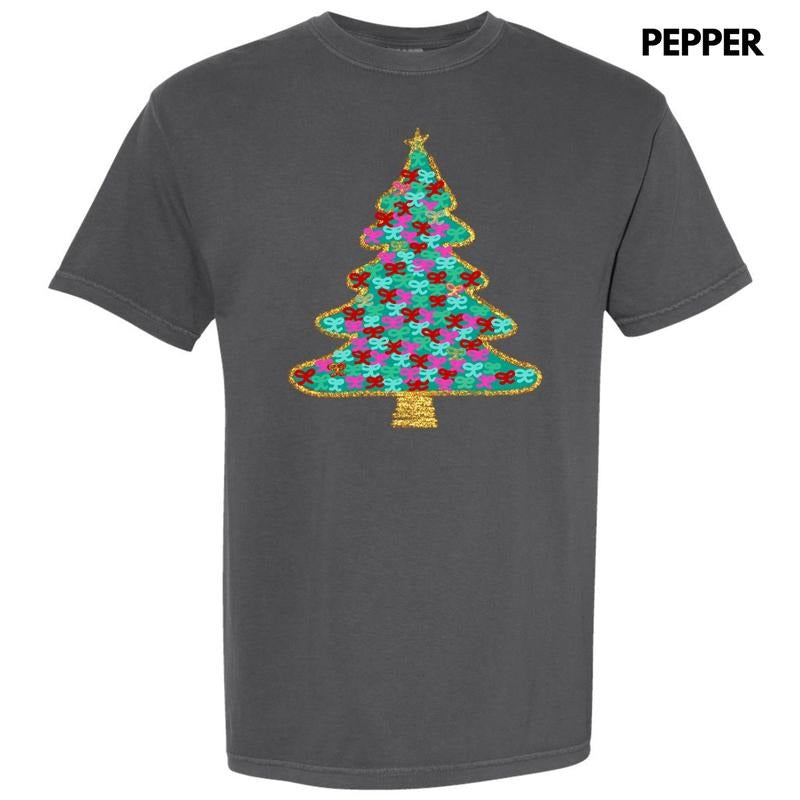 Green Bushel Of Bows Christmas Tree Comfort Colors T-Shirt 'NLB' Hoodie, Sweatshirt | WearSparks.com