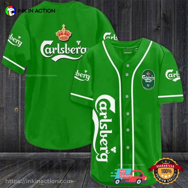Green Carlsberg Baseball Jersey