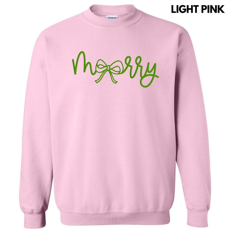 Green Merry Bow PUFF Sweatshirt T-Shirts, Hoodie | WearSparks.com
