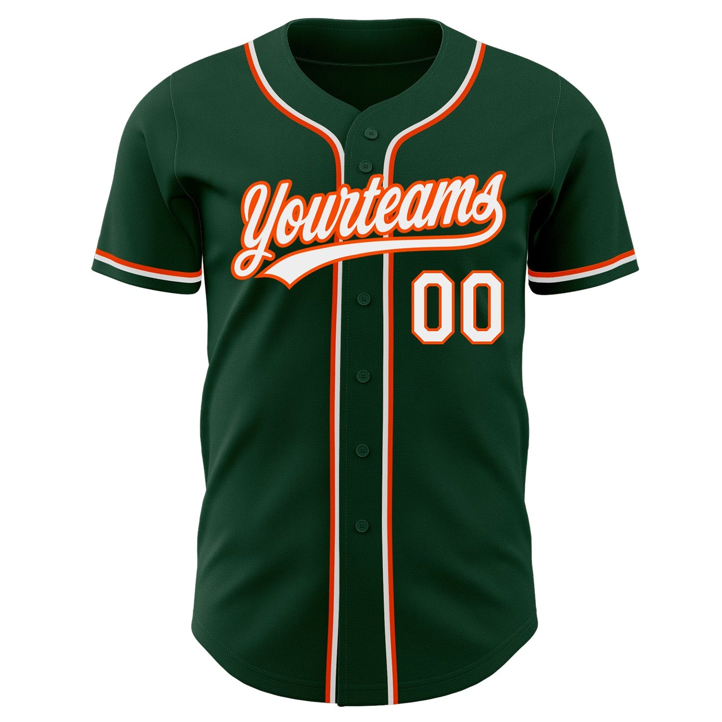 Custom Green White-Orange Authentic Baseball Jersey T-Shirts, Hoodie, Sweatshirt | WearSparks.com (Image 2)