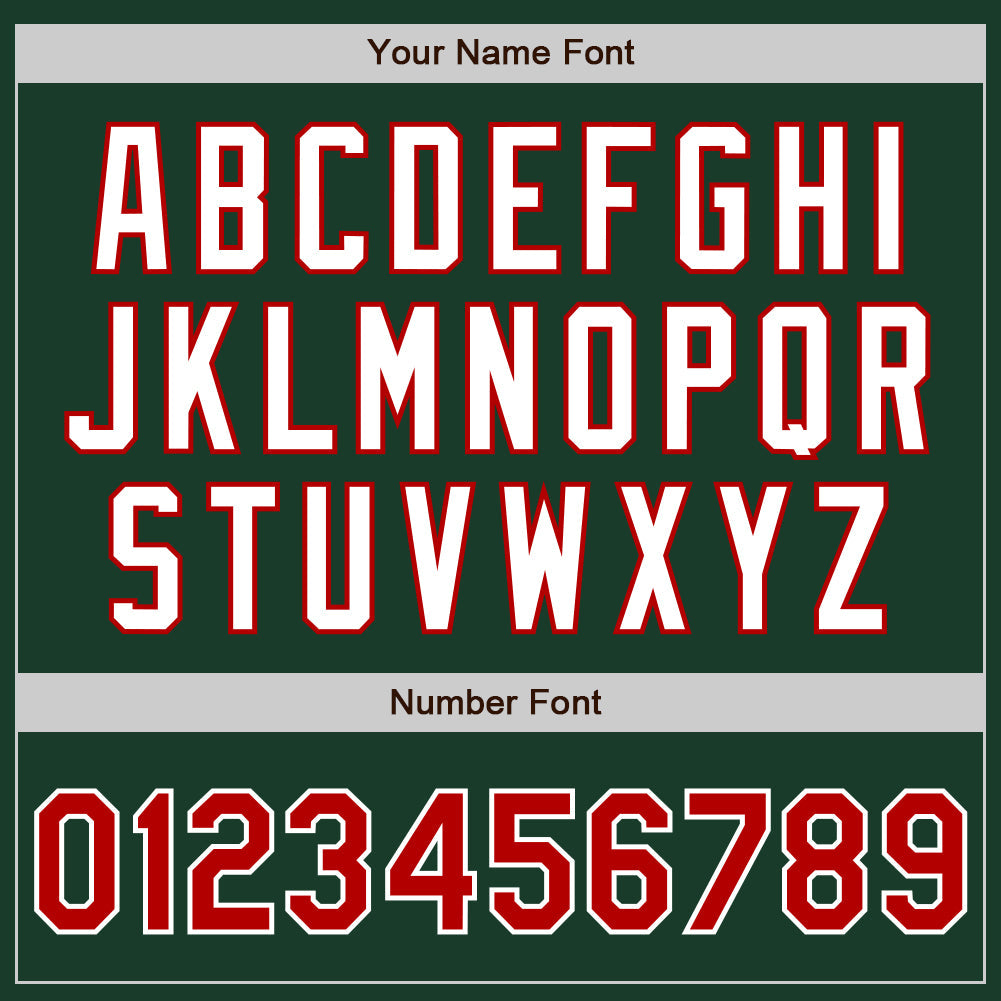 Custom Green Red-White Authentic Baseball Jersey