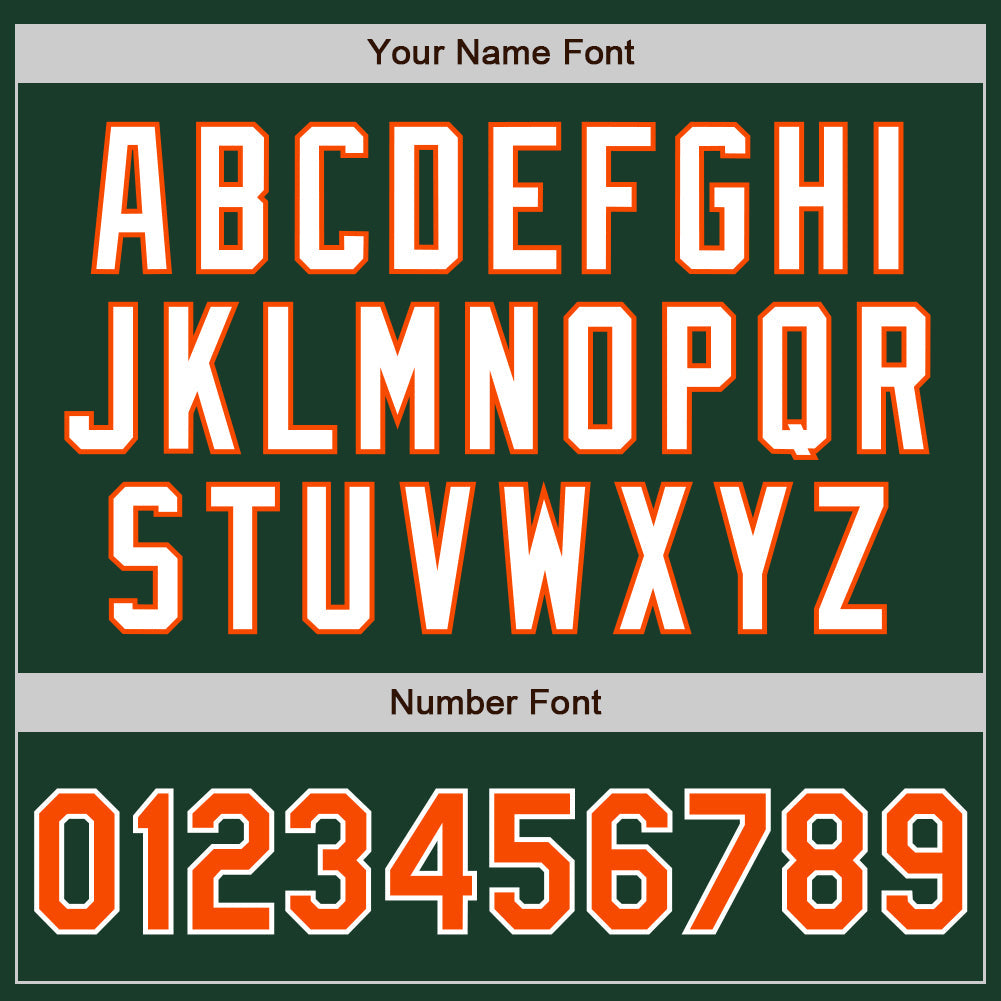Custom Green Orange-White Authentic Baseball Jersey