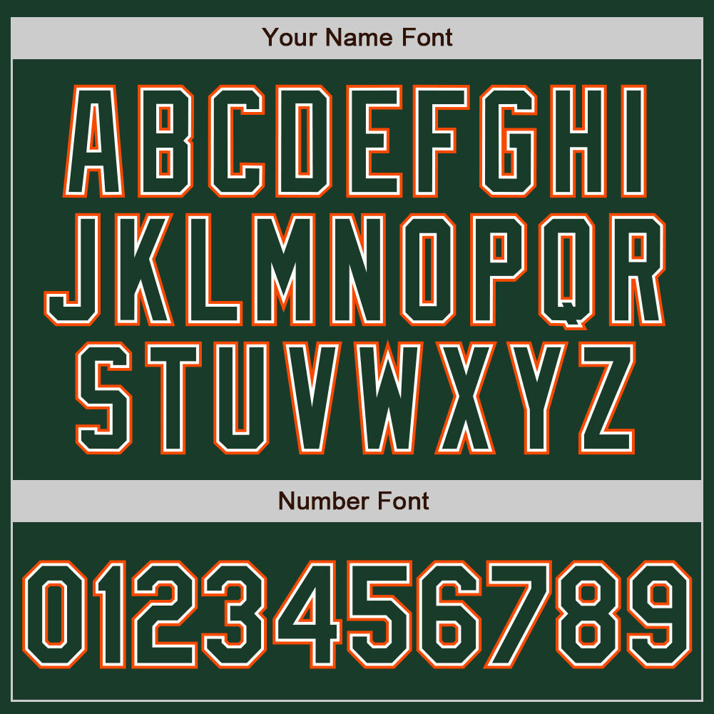 Custom Green White-Orange Authentic Baseball Jersey