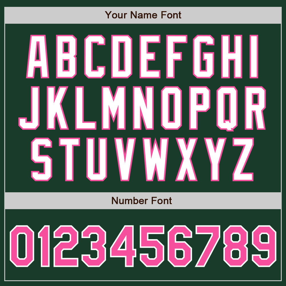 Custom Green Pink-White Authentic Baseball Jersey