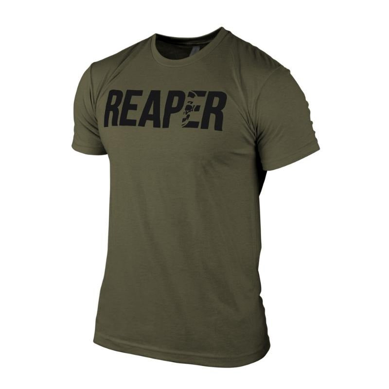 Gymreapers Military Reaper Graphic Tee - Black/Green, Summer Men's Top Hoodie, Sweatshirt | WearSparks.com