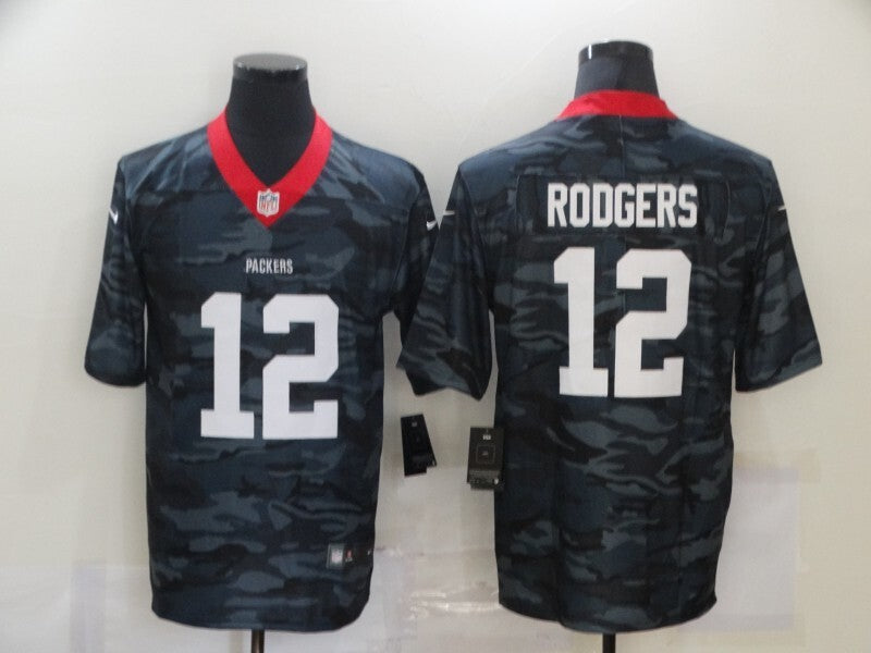 Green Bay Packers #12 Aaron Rodgers 20 Camo Adult 891