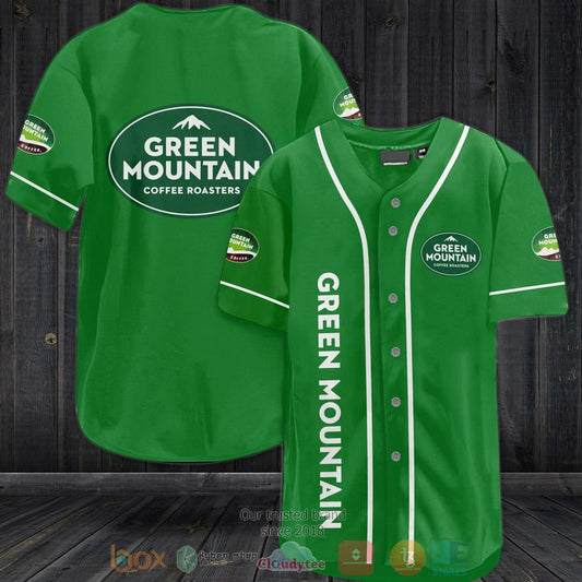 Green Mountain Coffee Roasters green Baseball shirt