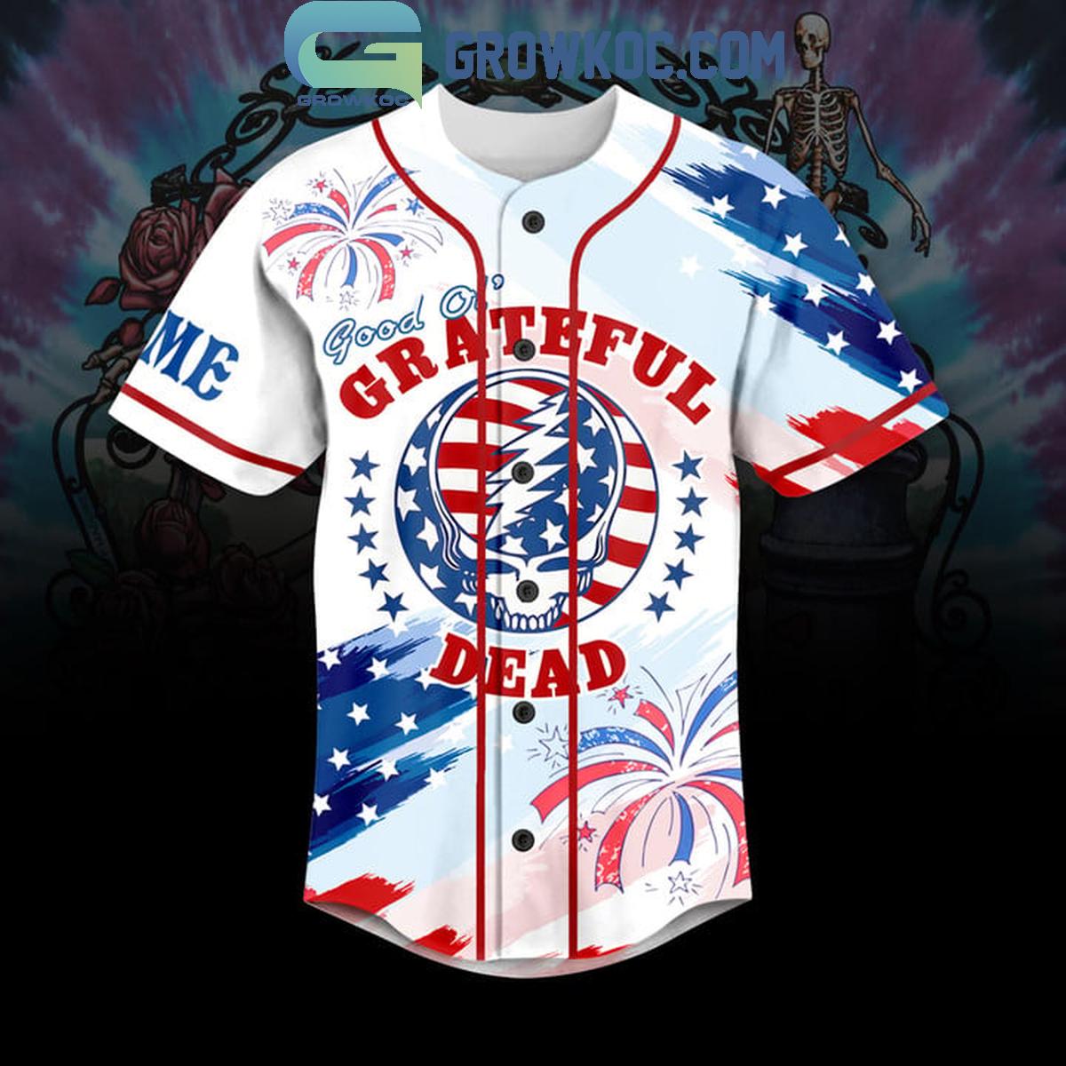 Grillin’ And Chillin’ Grateful Dead Style Personalized Baseball Jersey