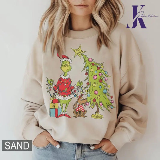 Grinc Christmas Shirt, Christmas Movie Shirt, Whovillee University Christmas Sweatshirt, Whimsical Grinc Max Tree...
