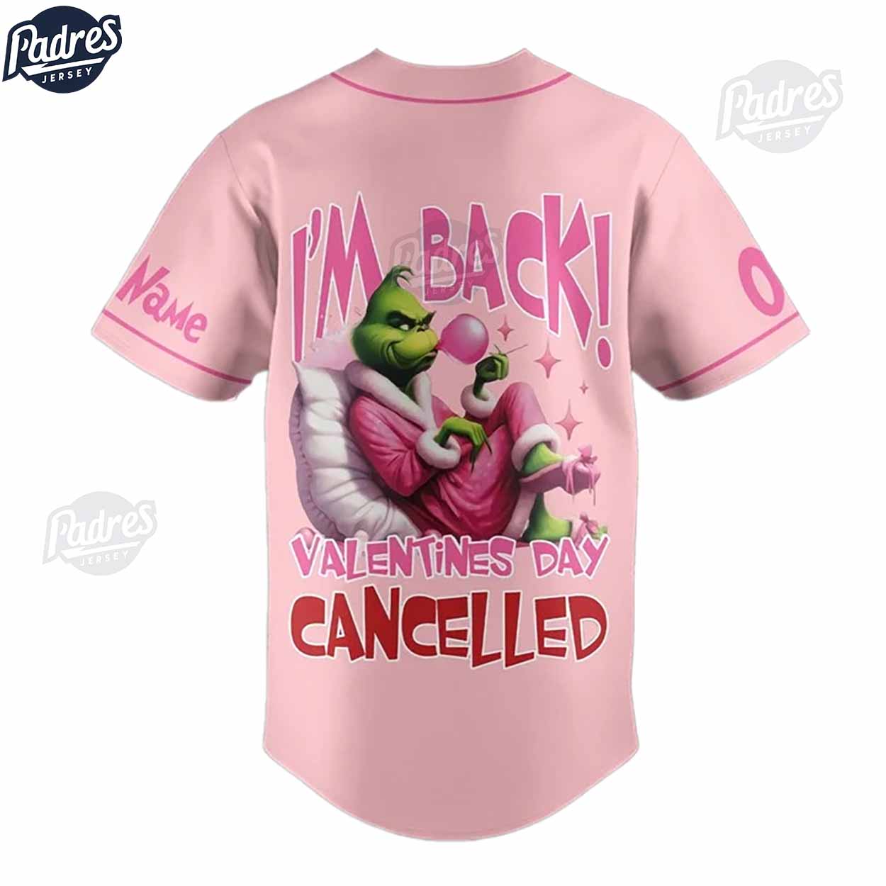 Grinch Valentine Baseball Jersey Outfit - Padres Jersey Oasis: Elevate Your Baseball Style Game T-Shirts,... (Image 3)