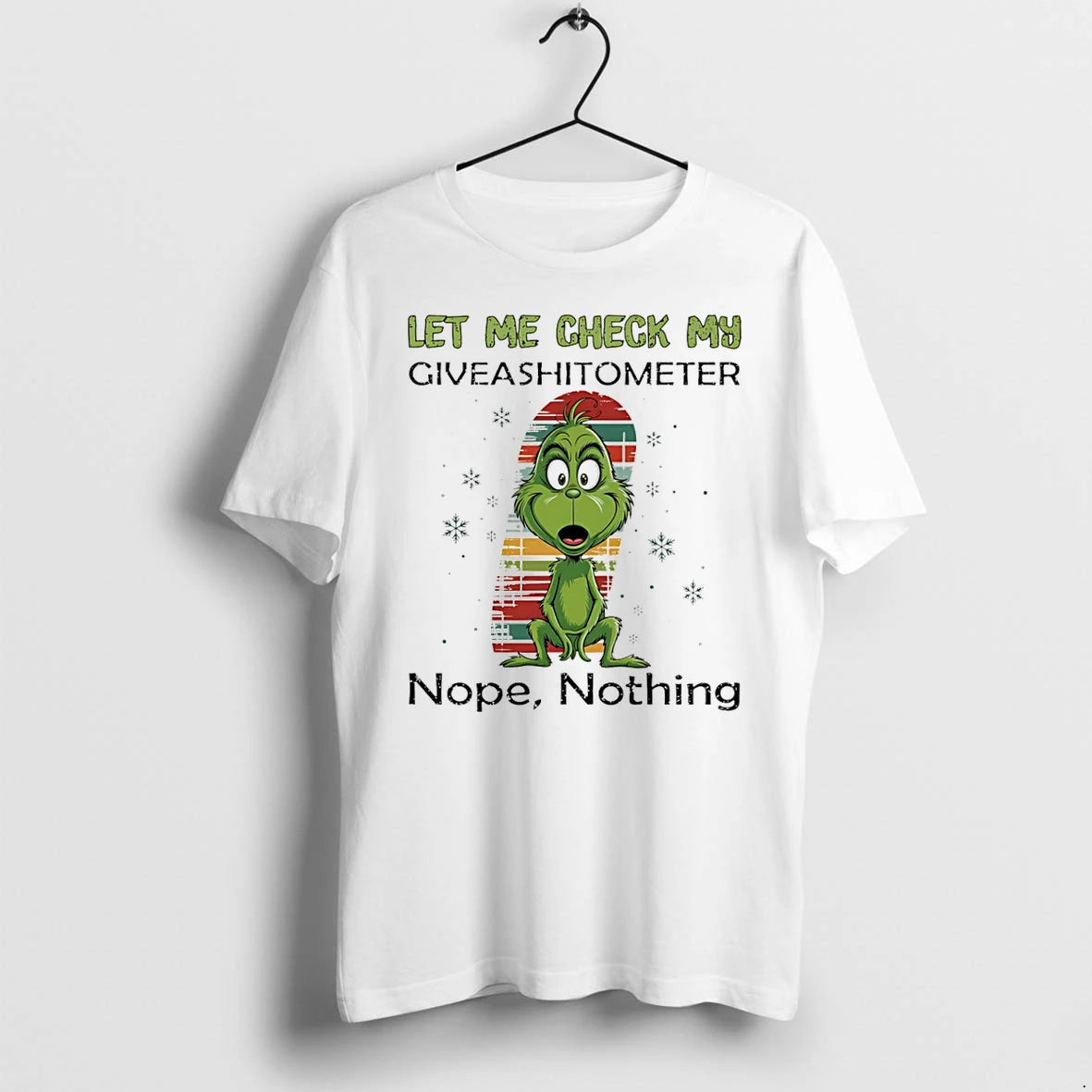 Grinch Let Me Check My Giveashitometer Nope Nothing Christmas Tshirts Sweater