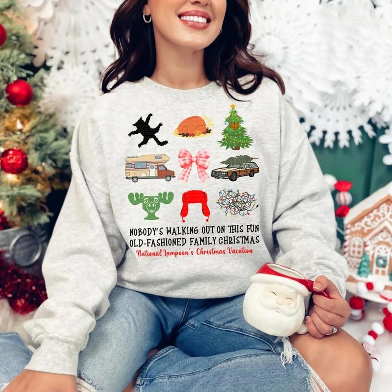Griswold Christmas Sweatshirt, Christmas Vacation Coquette T-Shirt, National Lampoons Christmas Vacation Sweater,...