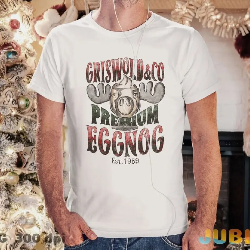 Griswold Eggnog Co Shirt, Clark Griswold Christmas Movie Tshirt, Christmas Tshirt Hoodie, Sweatshirt | WearSparks.com
