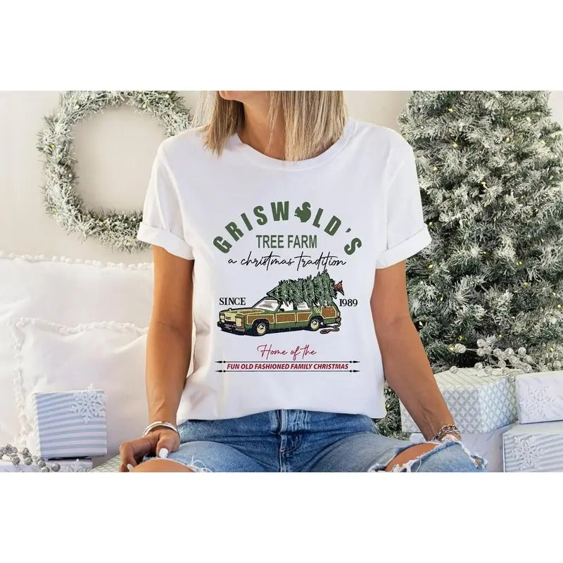 Griswold's Tree Farm Tshirt Sweatshirt, Christmas Shirt, Christmas Family Shirt,Christmas Gift, Women's Christmas Shirt,...