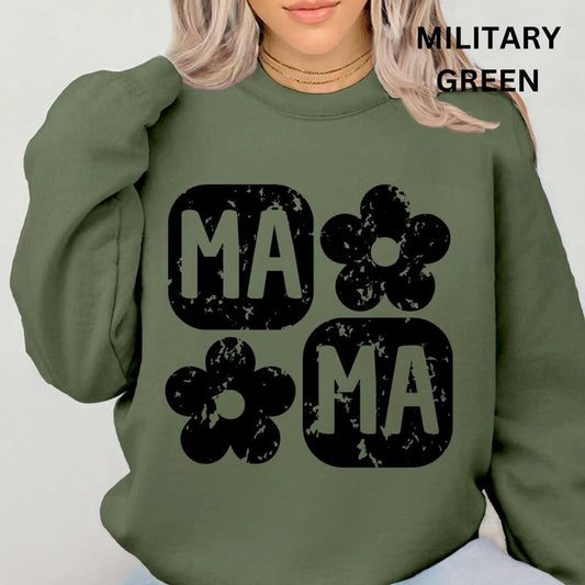 Groovy Mama Sweatshirt ~ Unisex Apparel Relaxed Fit Printed In The USA Clothing Womenswear Casual Love Comfort Cotton...