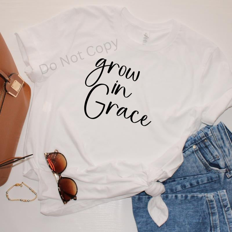 Grow In Grace DTF Transfer ONLY -This is NOT a T Shirt Hoodie, Sweatshirt | WearSparks.com