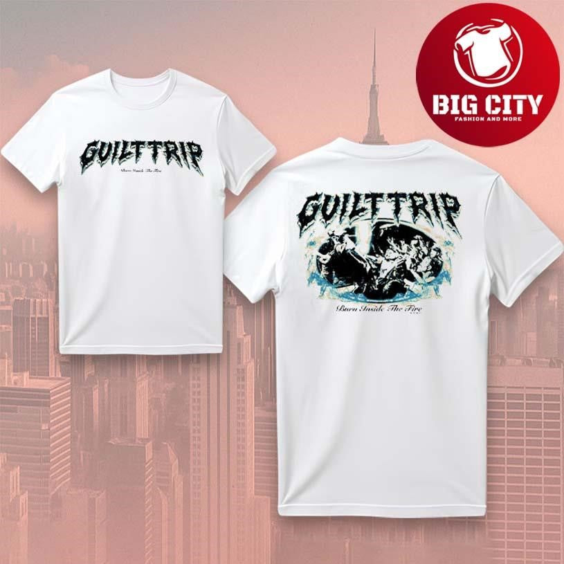Guilt Trip Burn Graphic Two Sided Shirt