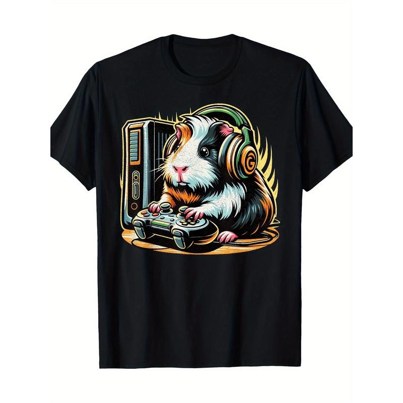 Guinea Pig Shirt Funny Guinea Pig & Video Games Lover Gamer 220g 100% Cotton T-Shirt made in usa Hoodie, Sweatshirt
