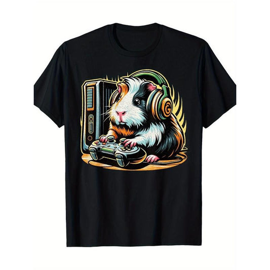Guinea Pig Shirt Funny Guinea Pig & Video Games Lover Gamer 220g 100% Cotton T-Shirt made in usa Hoodie, Sweatshirt