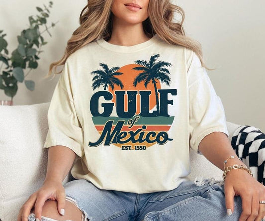 Gulf Of Mexico T-shirt Gulf Coast Shirt Texas Alabama Mississippi Florida Beach Crewneck Gulf Of Mexico Shirt Gulf Of...