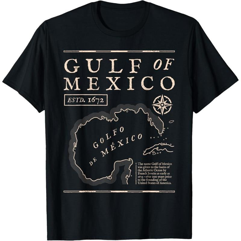 Gulf of Mexico 1672 Historic Map T-Shirt made in usa Hoodie, Sweatshirt | WearSparks.com