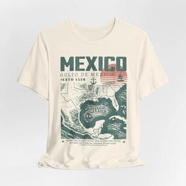 Gulf of Mexico Shirt, Golfo de México 1550 Retro Vintage Art Shirt, Vacation Mexico Shirt, Gulf of Mexico, Gulf of Mexico...