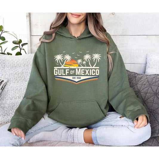 Gulf of Mexico Shirt, Gulf Coast Hoodie, Texas Alabama Mississippi Florida Beach Long Sleeve Tee, Mexico Sweatshirt, Gulf...