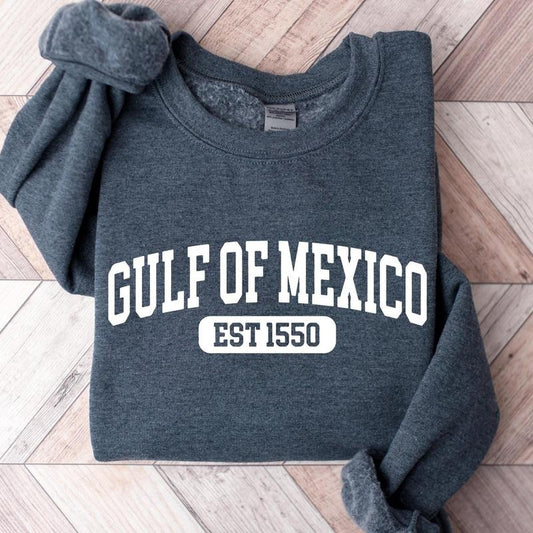 Gulf of Mexico Sweatshirt, Gulf of Mexico Est 1550 Shirt, Subtle Anti Trump Shirt, Gulf Coast T-shirt, Mexican Beach...