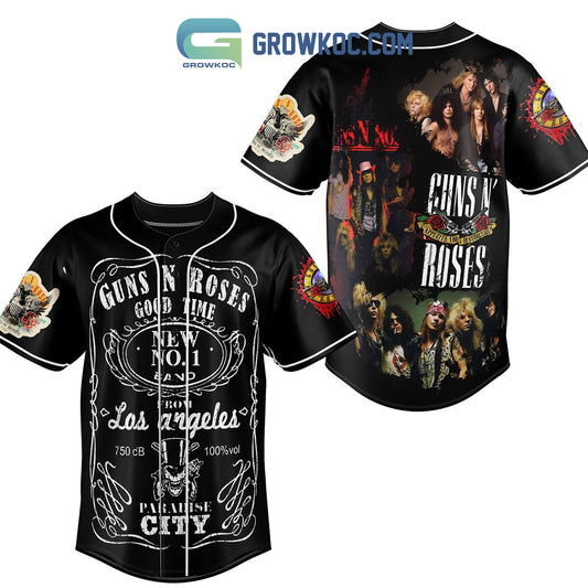 Gun N’ Roses Good Time Paradise City Baseball Jersey
