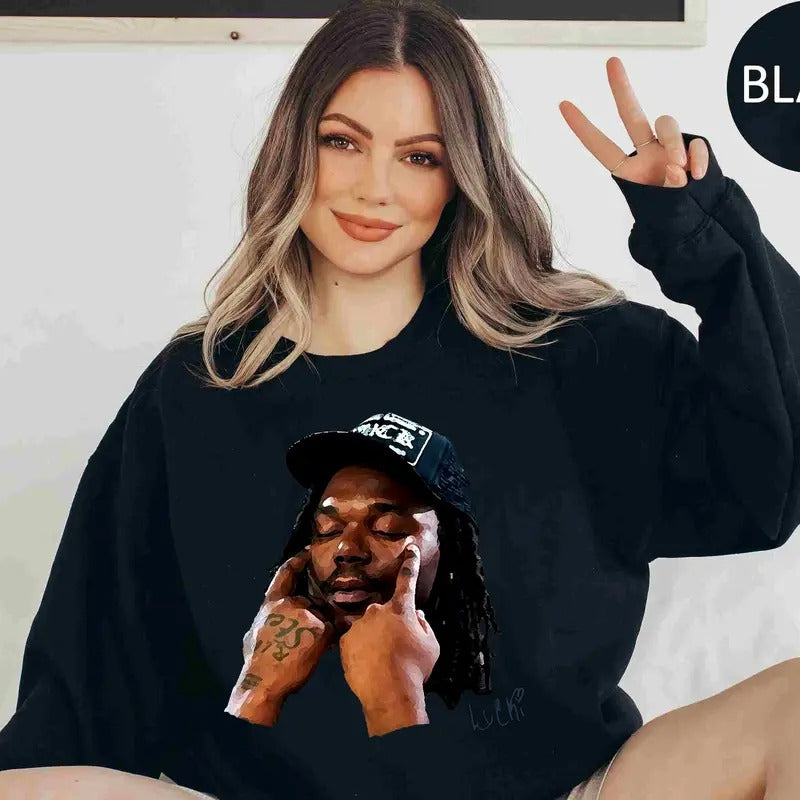 Gunnaaa Graphic Rap Sweatshirt, Featuring Bold Big Face Design - clothing by WearSparks.com