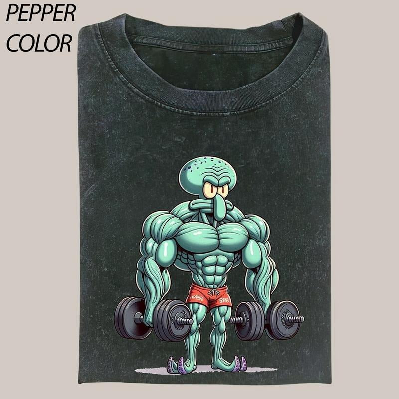 Guts Berserk T-shirt, Squidward Gym T-shirt, Drip Cartoon Graphic Tee, Funny T-shirt, Unisex Movie Shirt Menswear Hoodie,...