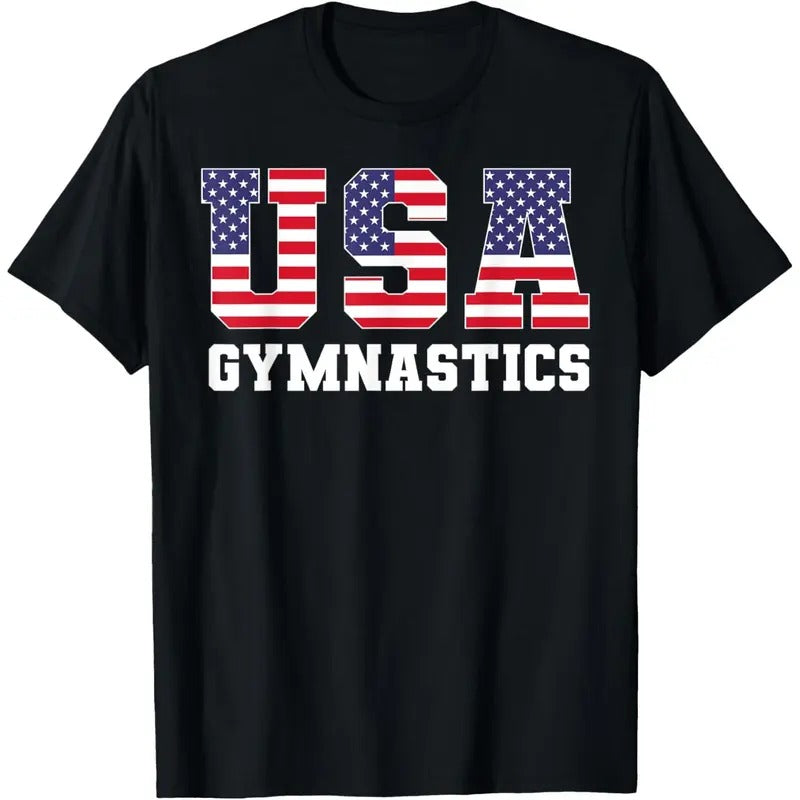 Gymnast Gymnastics USA American Flag 4th of July Girls Boys T-Shirt made in usa Hoodie, Sweatshirt | WearSparks.com