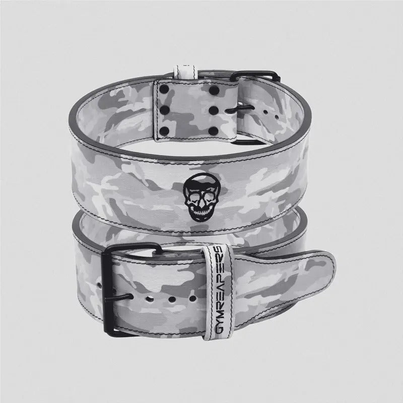 Gymreapers 10mm Single Prong Weightlifting Belt - White Camo, Firm Back Support for Serious Weightlifting T-Shirts,...