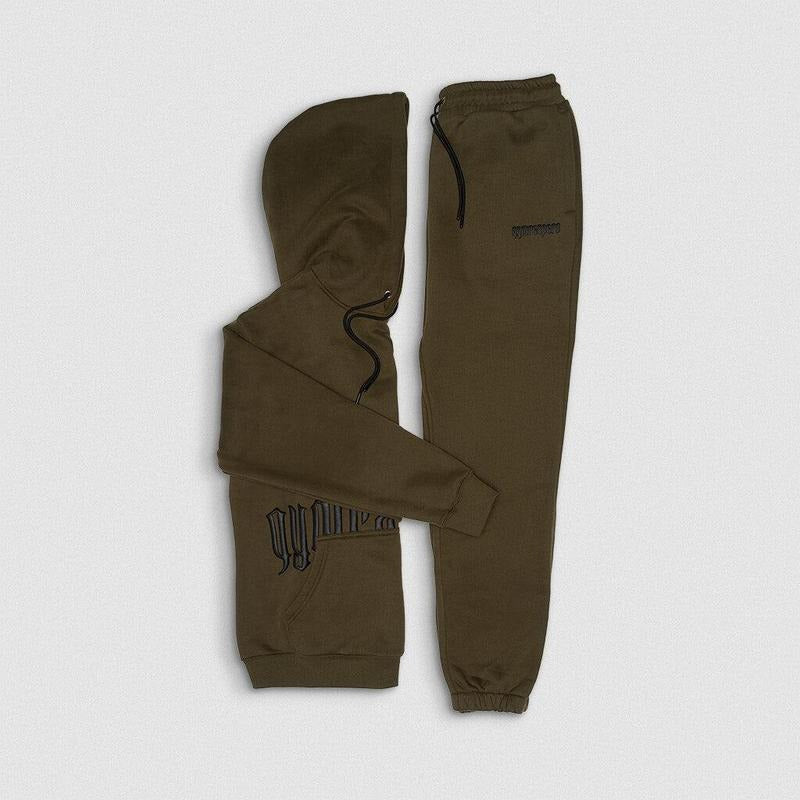 Gymreapers Phantom Warm-Up Set - OD Green - All Seasons - Elastic Joggers & Soft Ribbed Hoodie T-Shirts, Sweatshirt