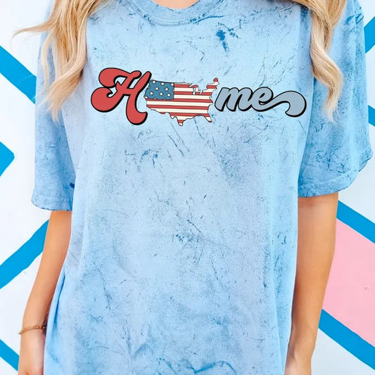 HOME AMERICAN FLAG SHIRT, 4TH OF JULY MEN SHIRT, UNISEX COTTON SHIRT, OVERSIZED HOLIDAY SUMMER SHIRT Hoodie, Sweatshirt