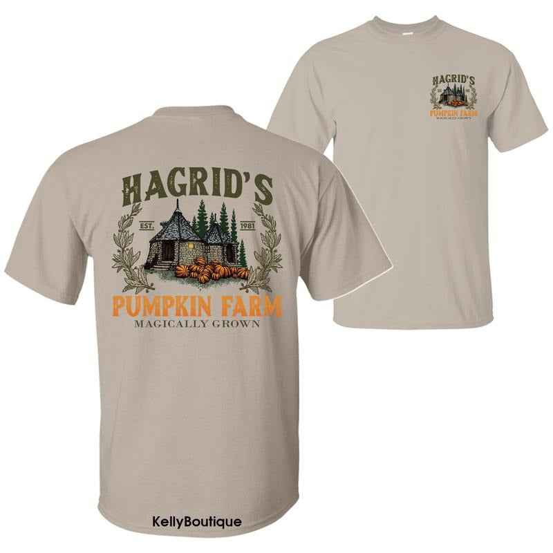 Hagrid's Pumpkin Farm Est. 1981 Magically Grown T-Shirt, Hagrid Home Magical Wizard Pumpkin Shirt, Trendy Halloween...