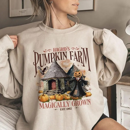 Hagrid's Pumpkin Farm Shirt, Thanksgiving 2024, Fall Sweatshirt, Halloween Sweatshirt, Pumpkin Sweatshirt, Fall...