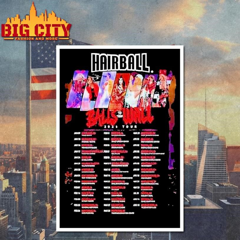 Hairball Balls To The Wall 2026 Tour Dates Shirt